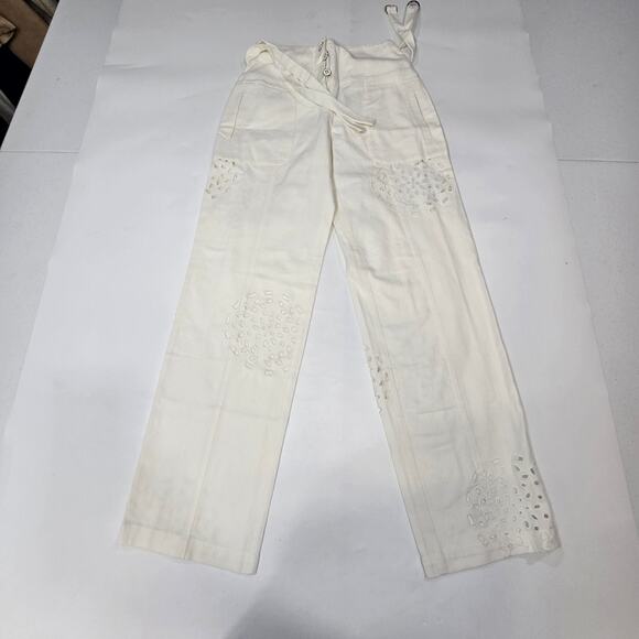 Tularosa Valentina Embroidered Pants in White - Picture 2 of 15